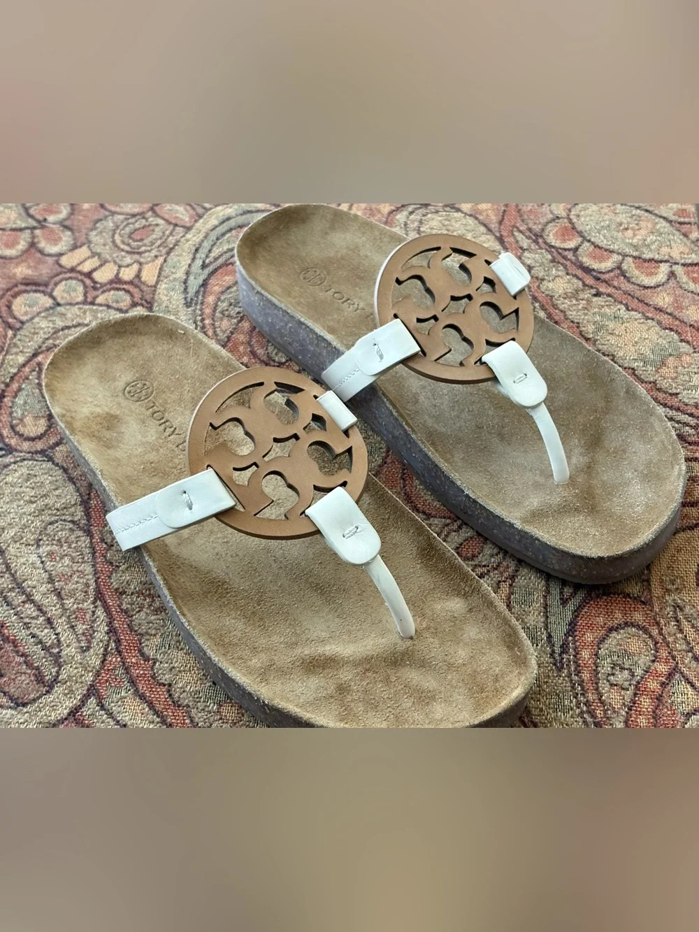 Tory Burch Miller Cloud Goat Leather/Cork Sandal Size 7  NIB